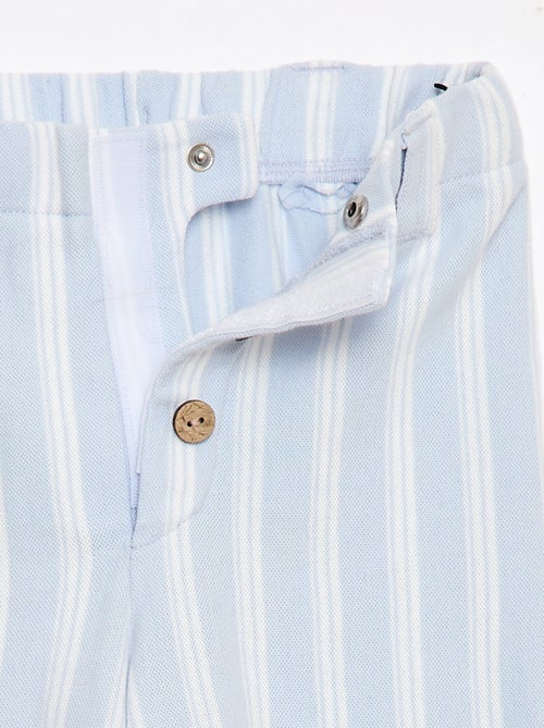 Calças largas em malha piqué - Fácil de Vestir - Kiabi