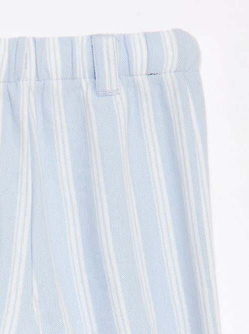 Calças largas em malha piqué - Fácil de Vestir - Kiabi