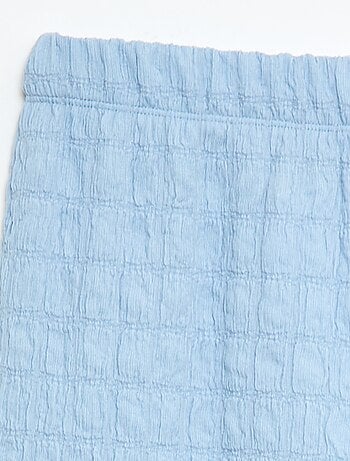 Calças largas em malha stretch