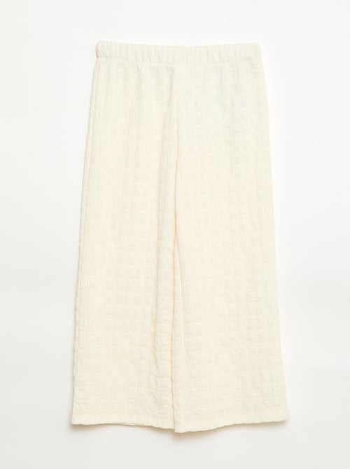 Calças largas em malha stretch - Kiabi