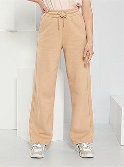 Calças largas em moletão - Kiabi