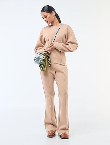 Calças largas em moletom leve