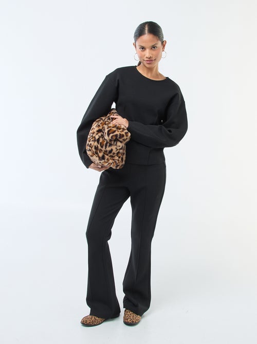 Calças largas em moletom leve - Kiabi