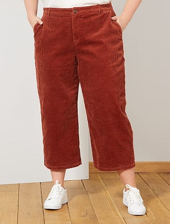 Calças largas em veludo - Kiabi