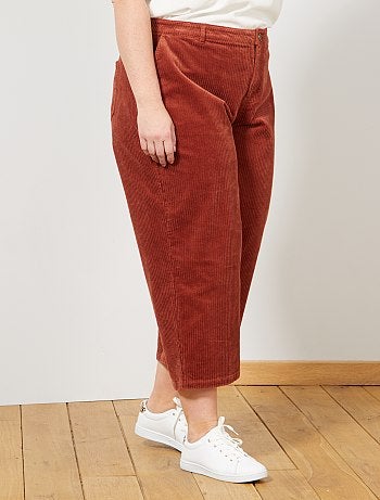 Calças largas em veludo - Kiabi