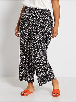 Calças largas estampadas - Kiabi