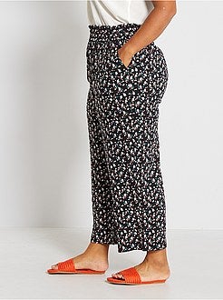 Calças largas estampadas - Kiabi