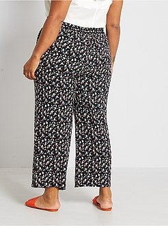 Calças largas estampadas - Kiabi