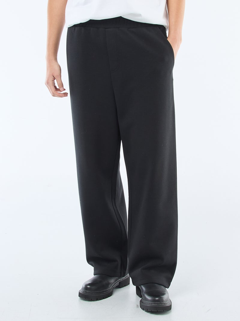Calças largas estilo jogging Preto - Kiabi