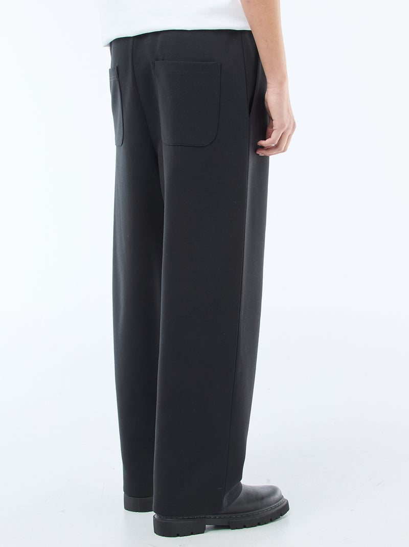 Calças largas estilo jogging Preto - Kiabi