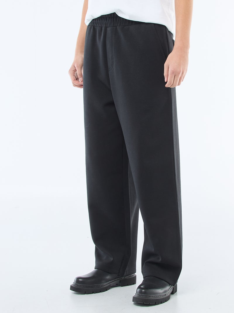 Calças largas estilo jogging Preto - Kiabi