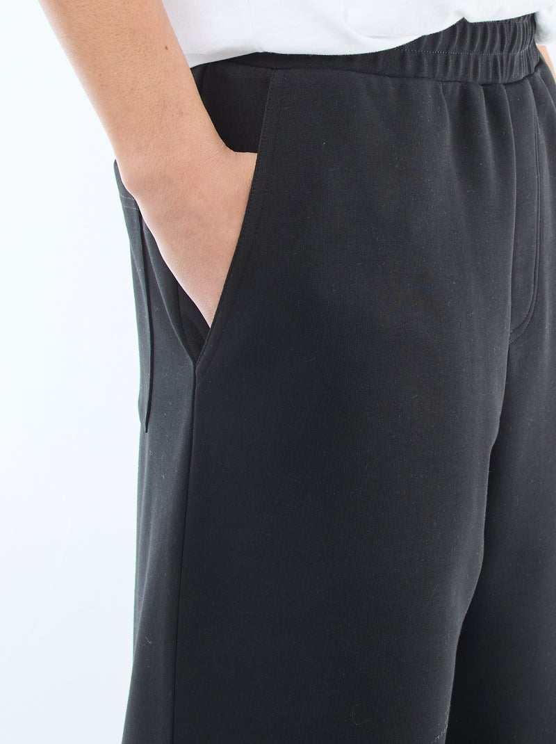 Calças largas estilo jogging Preto - Kiabi