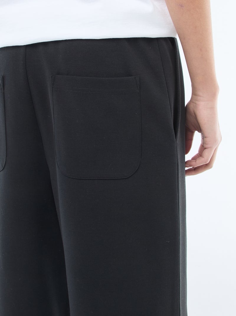 Calças largas estilo jogging Preto - Kiabi
