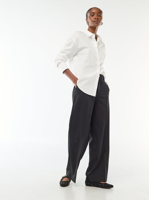 Calças largas fluidas lisas - Kiabi