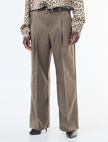 Calças largas 'JDY' de flanela com cinto