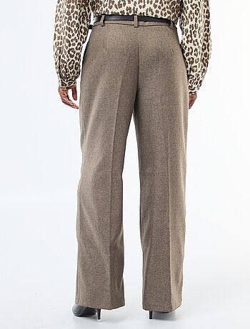 Calças largas 'JDY' de flanela com cinto