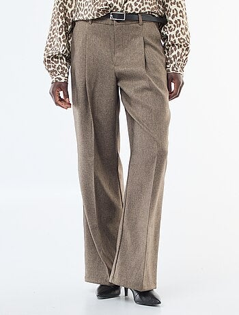 Calças largas 'JDY' de flanela com cinto