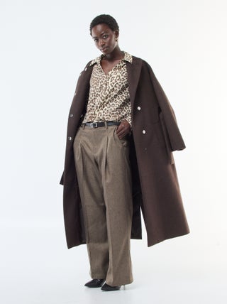 Calças largas 'JDY' de flanela com cinto