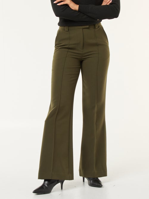 Calças largas lisas - Kiabi