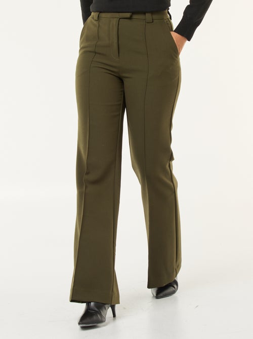 Calças largas lisas - Kiabi