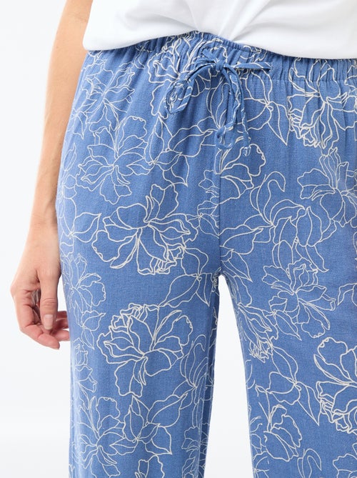 Calças largas lisas com 2 bolsos - Kiabi