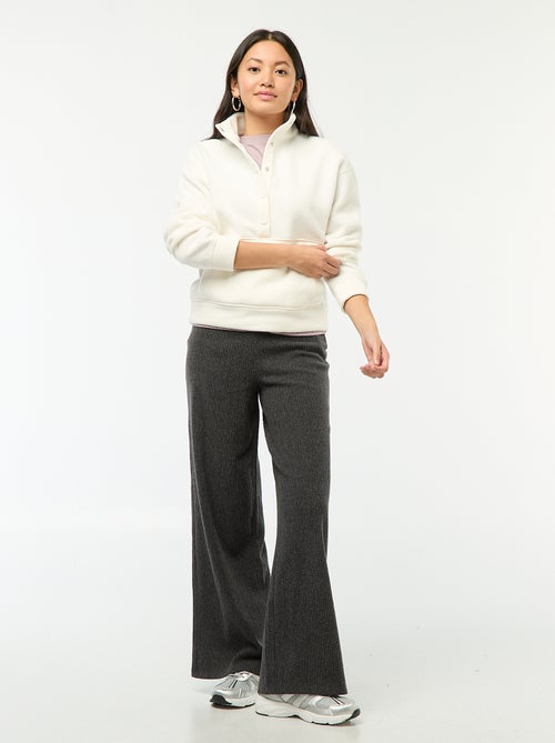 Calças largas macias lisas - Kiabi