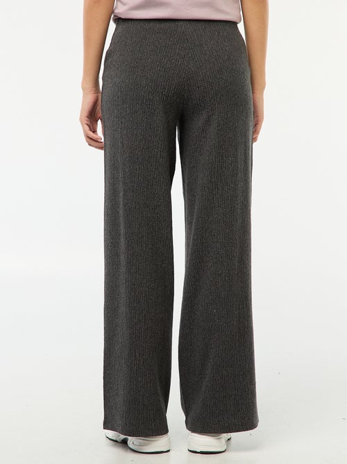 Calças largas macias lisas - Kiabi