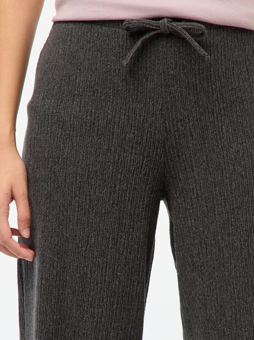 Calças largas macias lisas - Kiabi