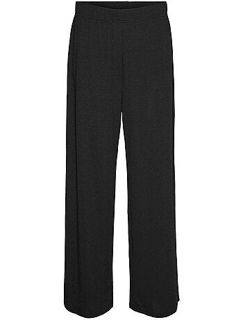 Calças Largas Vero Moda Kanva Glitter Pretas/Prateadas para Mulher