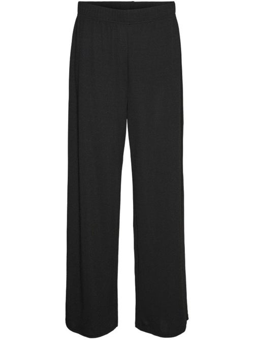 Calças largas pretas com glitter kanva vero moda para mulher - Kiabi Calças largas pretas com glitter kanva vero moda para mulher - Kiabi