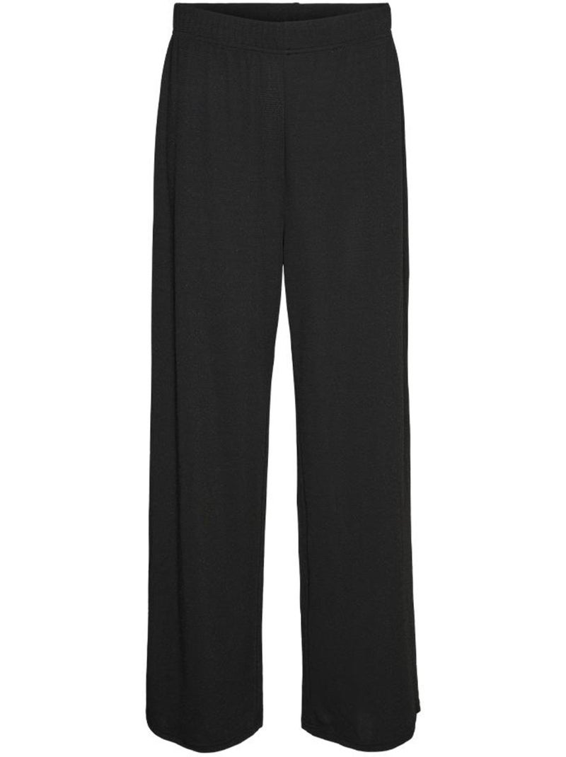 Calças Largas Pretas com Glitter Kanva Vero Moda para Mulher Preto - Kiabi