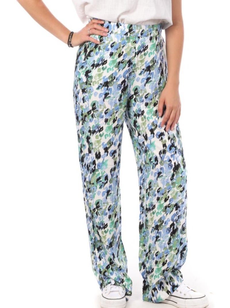 Calças Largas Verde/Azul para Mulher Vero Moda Azul - Kiabi