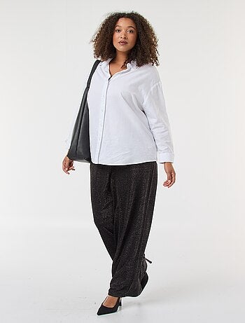 Calças largas 'Vero Moda' em malha glitter