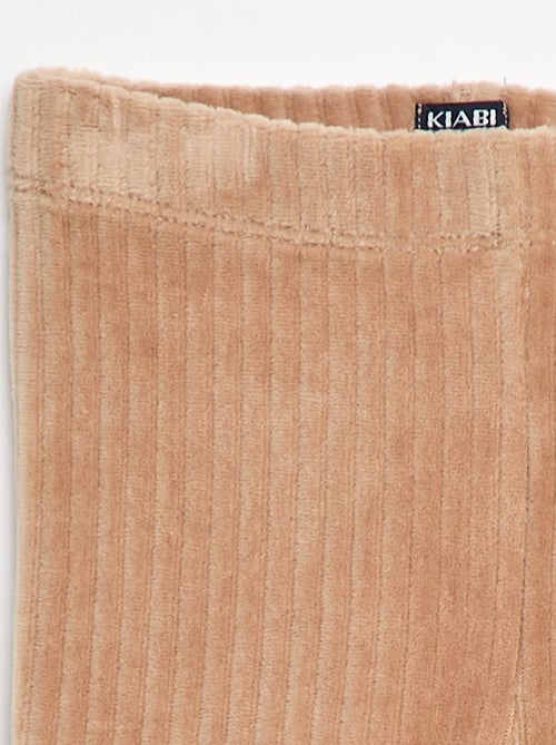 Calças legging em veludo - Kiabi