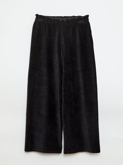 Calças legging wide leg em veludo cotelê - Kiabi