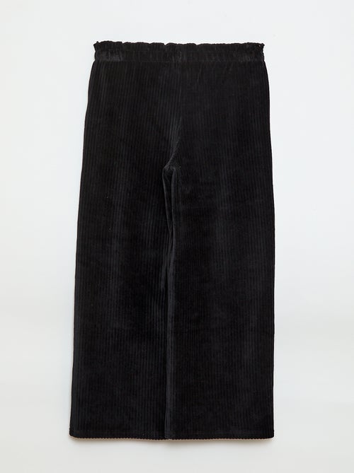 Calças legging wide leg em veludo cotelê - Kiabi