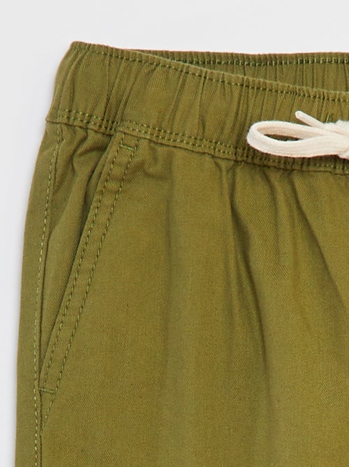 Calças lisas com vários bolsos - Kiabi