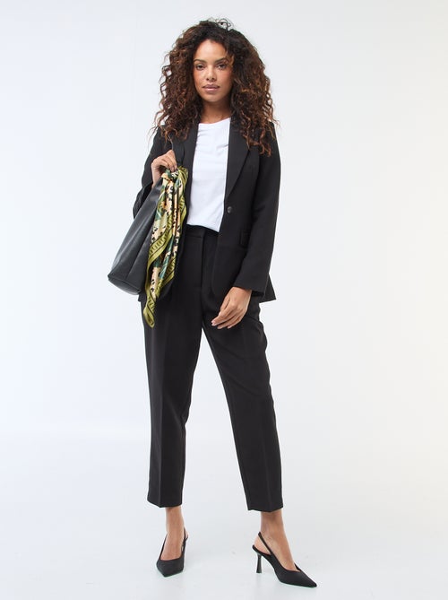 Calças lisas corte cenoura - Kiabi