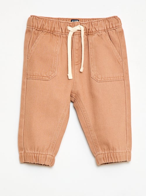 Calças lisas corte relax fit - Kiabi