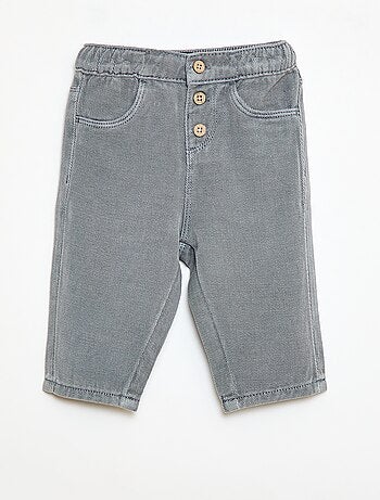 Calças lisas de material suave corte relax fit