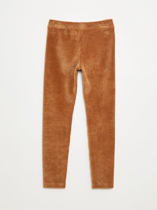 Calças lisas de veludo grosso - Kiabi