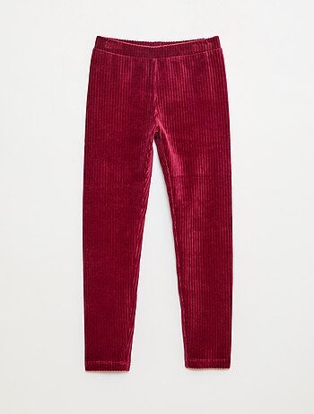 Calças lisas de veludo grosso