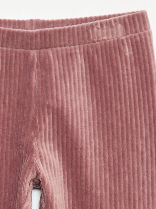 Calças lisas de veludo grosso - Kiabi