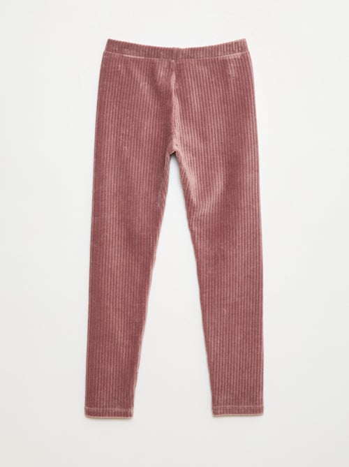 Calças lisas de veludo grosso - Kiabi