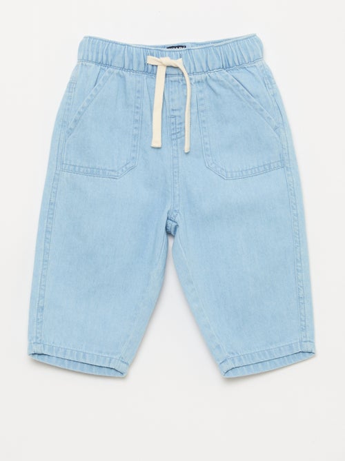 Calças lisas relax fit com 2 bolsos aplicados - Kiabi