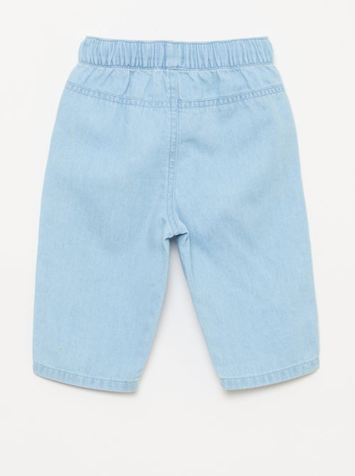 Calças lisas relax fit com 2 bolsos aplicados - Kiabi