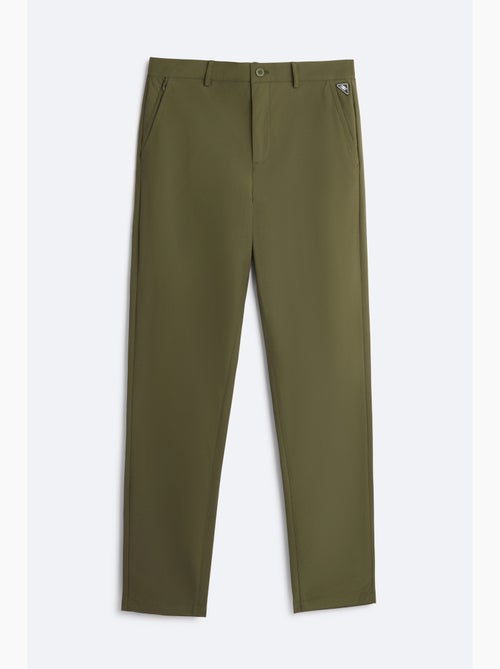 Calças micro verde slim - Kiabi