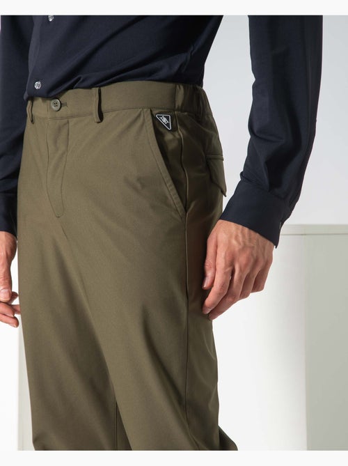 Calças micro verde slim - Kiabi