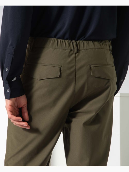 Calças micro verde slim - Kiabi