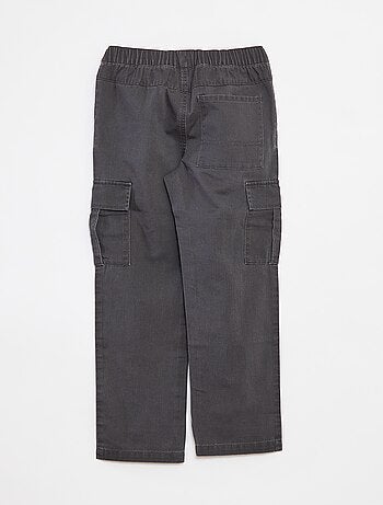 Calças multibolsos com cintura ajustável